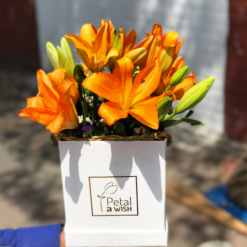 Lillies in a box Petalawish